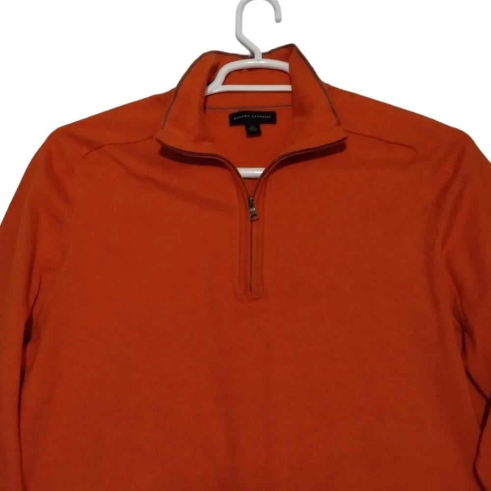 Banana Republic Silk Blend 1/4 Zip Pullover Knit Long‎ Sleeve